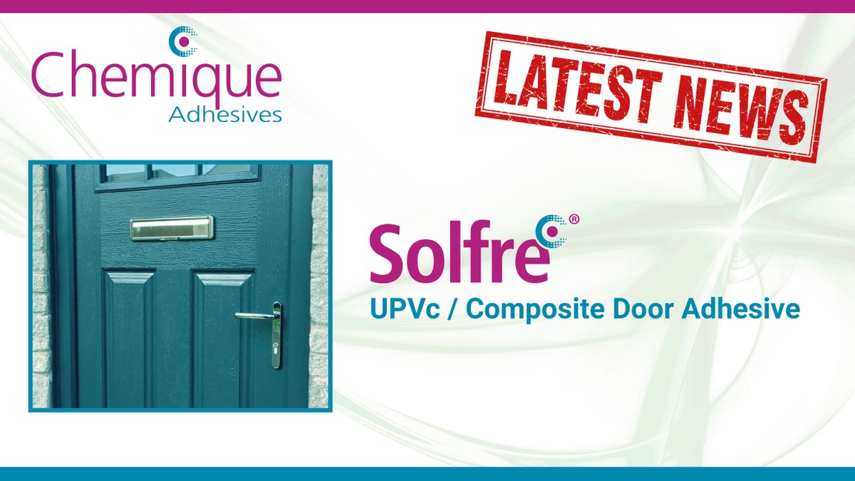 We’ve recently secured an order with a manufacturer of composite &amp; UPVc doors based in Gateshead for a one component, pu adhesive that has been specially developed for bonding rigid plastic materials such as PVC and GRP.

👉 bit.ly/3Px4YlK

#adhesives #UKMfg #upvcdoors