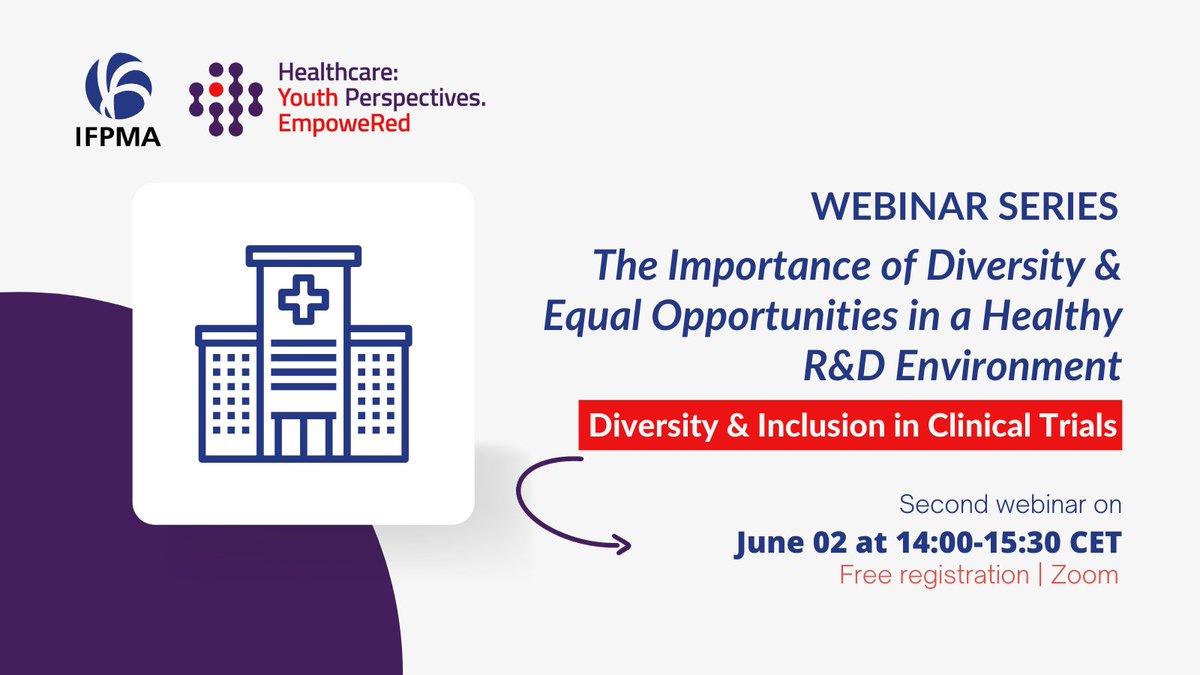 We are committed to cultivating #ClinicalResearch representative of those it serves. Join us in a webinar discussing how #youth in the industry seek innovative approaches to improve #ClinicalTrials. ⏰ 02 June, 14:00-15:30 CET 💻 bit.ly/3KEDmrp #YouthPerspectives