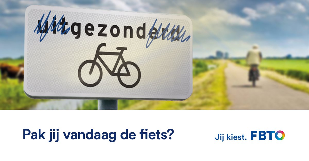 FBTO's tweet image. Het is vandaag #fietsnaarjewerkdag. 🚲 Fietsen maakt je 9 jaar jonger, je wordt nóg slimmer en geeft je energie. 😎 @FNJWD 
Lees er hier meer over 👉 bit.ly/Lekker_op_de_f…