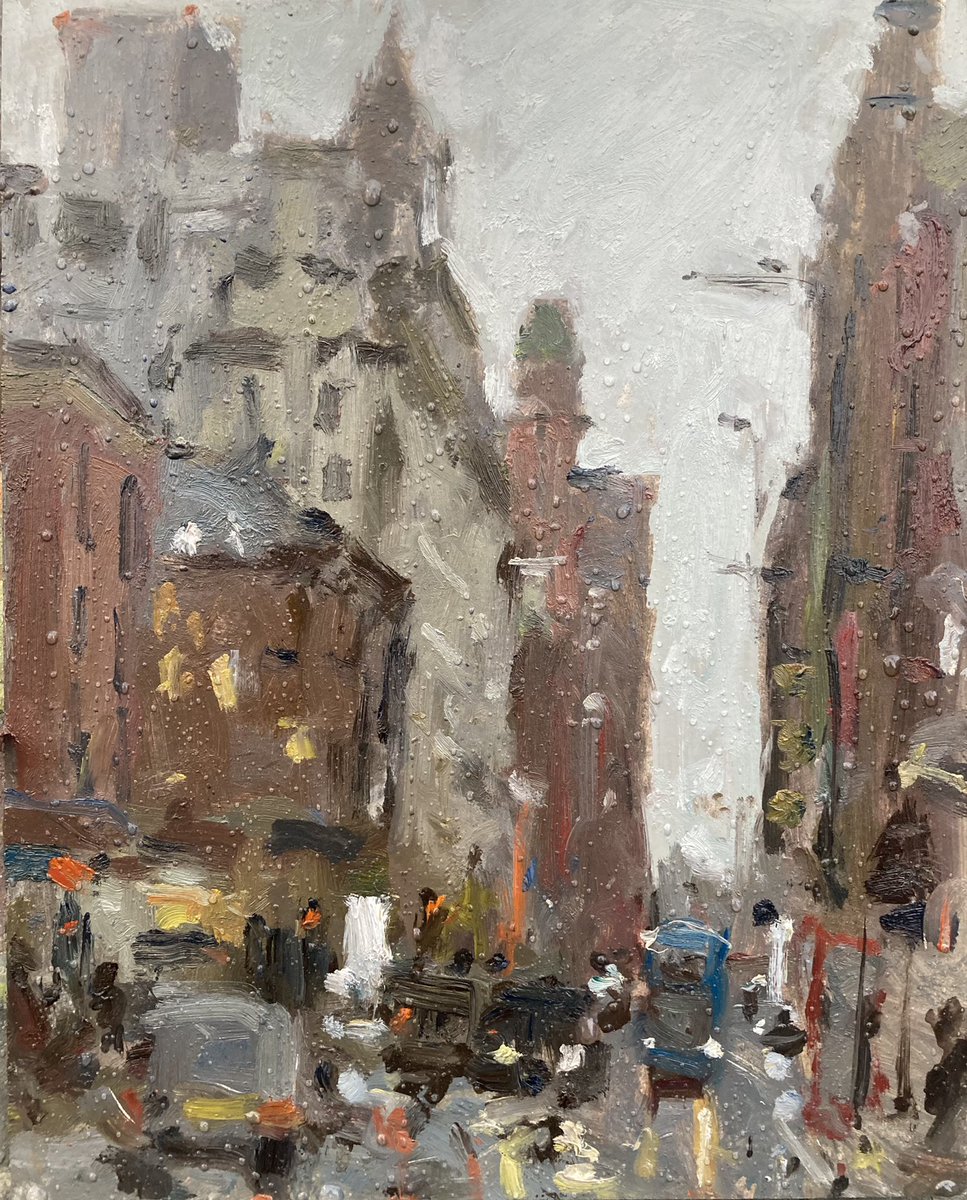 Looking down a wet Oxford Rd (10”x8”)
#oxfordrd #manchester #allaprima #oilpainting #kimptontower #lifepainting #northernart