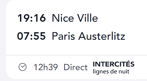 adri1_b's tweet photo. Bonjour @GroupeSNCF @MaRegionSud, pensez-vous adapter les horaires des trains de nuits Paris - Nice pour qu'ils soient exploitables ?
Un 23h00 - 07h00, et on arrête easyjet : promis :) https://t.co/v62agENC5s
