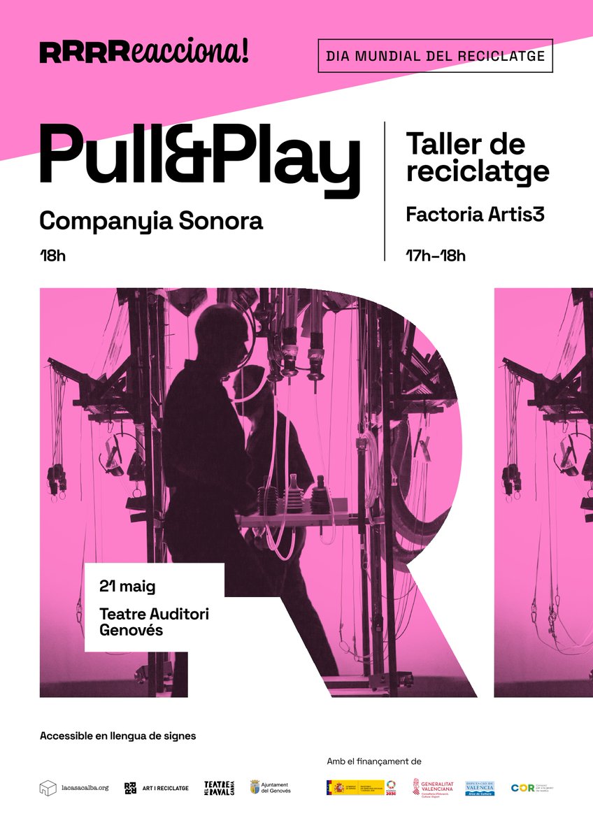 LaCasaCalba's tweet photo. ♻️El Genovés també celebra el #DiaMundialReciclatge amb Pelut i Pelat

–Taller on crear increïbles obres amb restes recuperades
–‘Pull&amp;Play', de la Companyia Sonora, una obra interactiva i inclusiva amb teatre, música i projeccions. 
Espectacle accessible en llengua de signes. https://t.co/8AE9avDml1