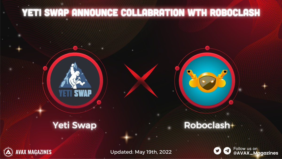 AVAX_Magazines's tweet photo. ⚡️Congratulation to @YetiSwap🤝@RoboclashIO⚡️

🤖#RoboClash is a post-apocalyptic #P2EGame based on #NFT in which Robos equipped with powerful technology &amp; #AI compete to win👀

👉More details: https://t.co/z48gPBIaRI

#AVAX #Avalanche $AVAX #NFTCommumity #NFTs #GameFi #PvP #Web3 https://t.co/53vdwHWste