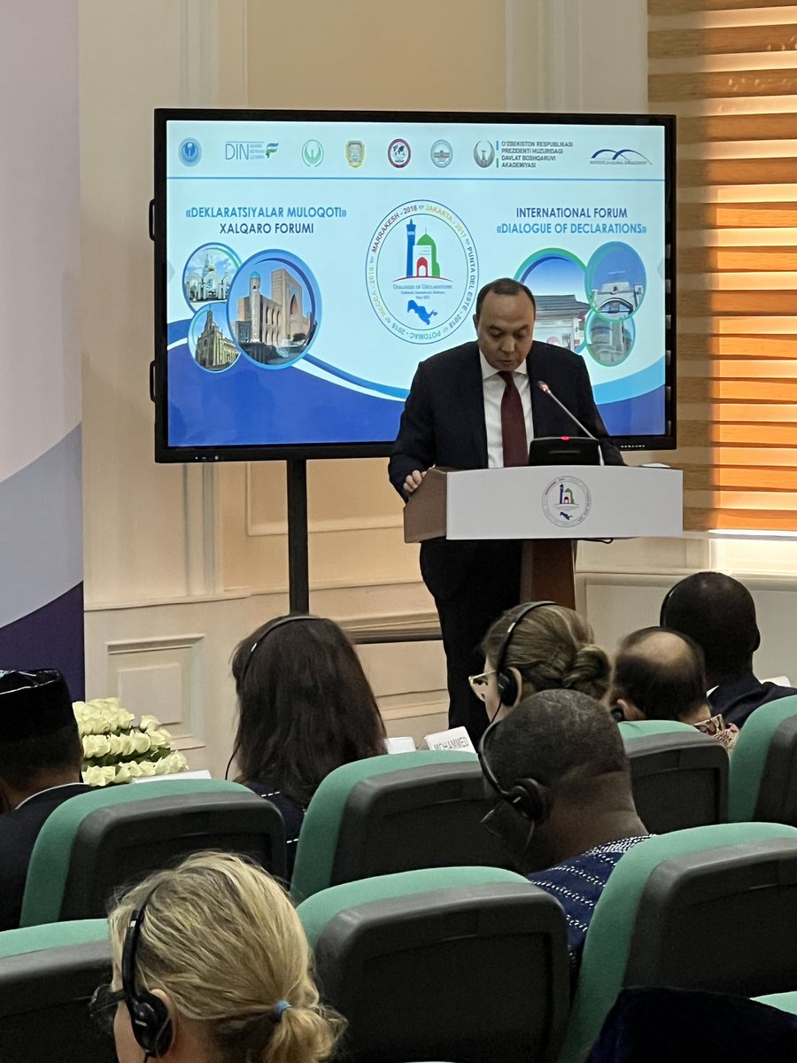wadekusack's tweet photo. Dr. Eldor Aripov, ISRS director, highlighted the importance of maintaining a multi-confessional peace and engagement in Uzbekistan and all over the world as well as passing this value to the next generation. #DialogueOfDeclarations https://t.co/JuH8jDRwkM