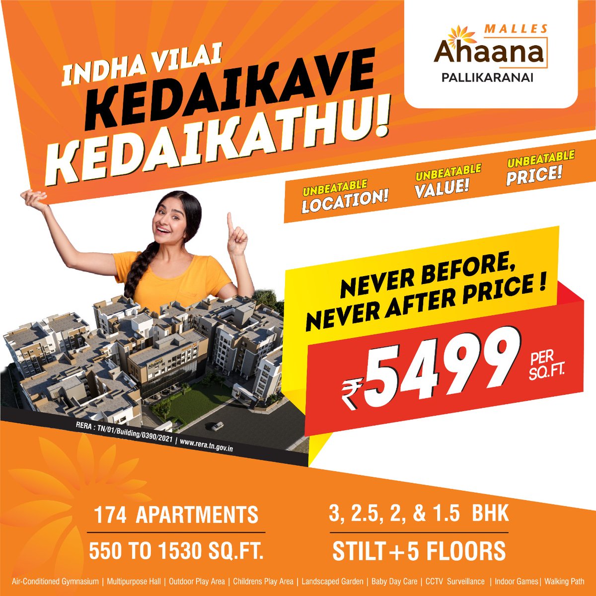 malleshomes's tweet photo. Amazing homes at prices that make you go Ahaa! Book your new home at Malles Ahaana, Pallikaranai at an exclusive price of ₹5499/- per sq.ft.!
For more details and bookings. 
Call 044-49455555.
#mallesahaana #Ahaana #MallesGroup #Pallikaranai #Flats #newhomes #apartments https://t.co/gZYLHHj0ii