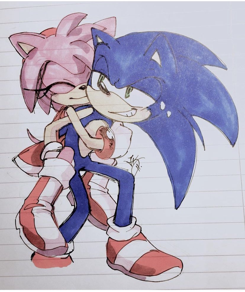 Happy valentine's day - Sonamy Fanart 💖 : r/SonicTheHedgehog