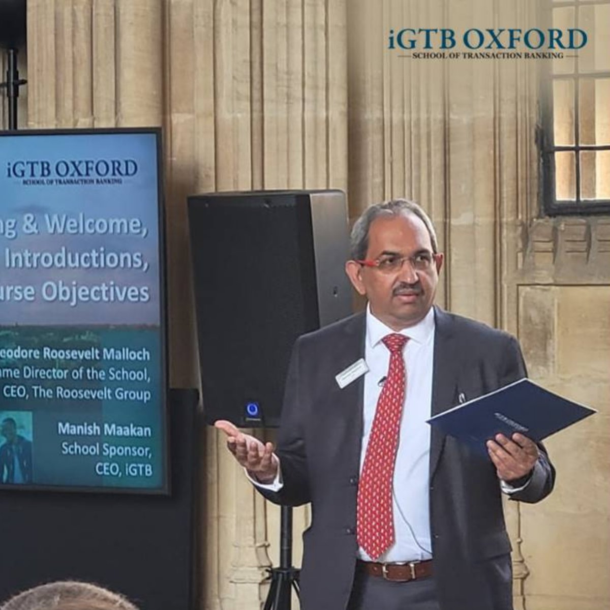 i_GTB's tweet photo. Manish Maakan, CEO, iGTB, extends his warm welcome and opening introduction at iGTB Oxford Global transaction bankings 2022.

#iGTBOxford #iGTB #TransactionBanking #CorporateBanking  #OxfordUniversity https://t.co/cjfi21FH8x