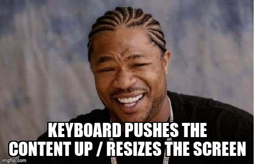 overflow_meme's tweet image. Keyboard pushes the content up / resizes the screen stackoverflow.com/questions/4984… #flutterlayout #flutter