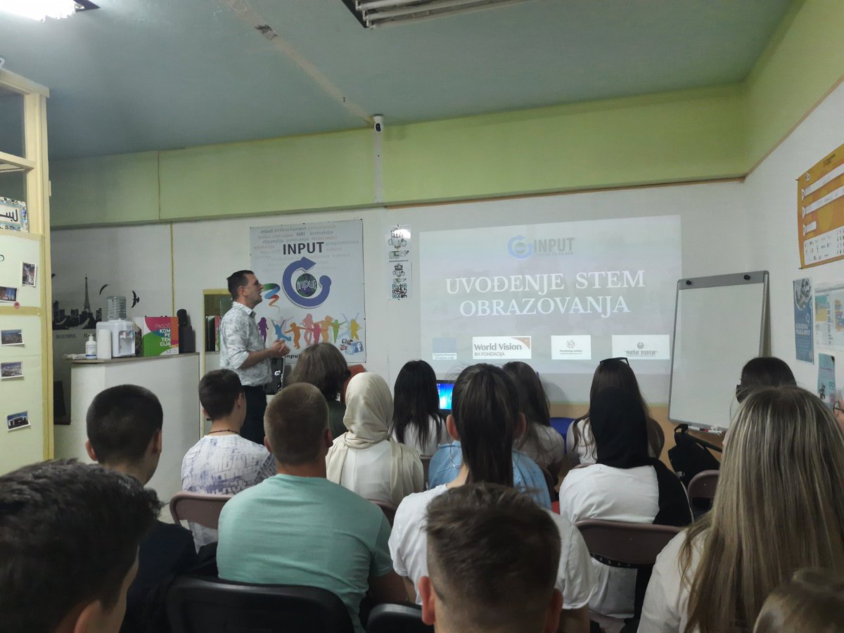 Udruzenje_INPUT's tweet image. 📌STEM OBRAZOVANJE
Prezentacija o istraživanju i zagovaranju STEM obrazovanja za djecu i mlade u organizaciji članova Centar za mlade INPUT.  Gosti su nam bili učenici iz Druge gimnazije i predstavnica Pedagoškog zavoda ZDK. 
#INPUT #GradZenica #STEMeducation