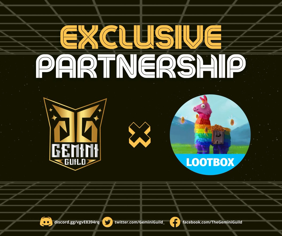 GeminiGuild_'s tweet photo. The LOOT BOX has arrived! 🥳

@LootboxFund aims to let you start playing NFT games with sponsor money, and reward them with profit-sharing! interested aren't we? 🤭

🎊 Join the fun by visiting 

#GeminiGuild #Lootbox https://t.co/Q64xykG2Xw
