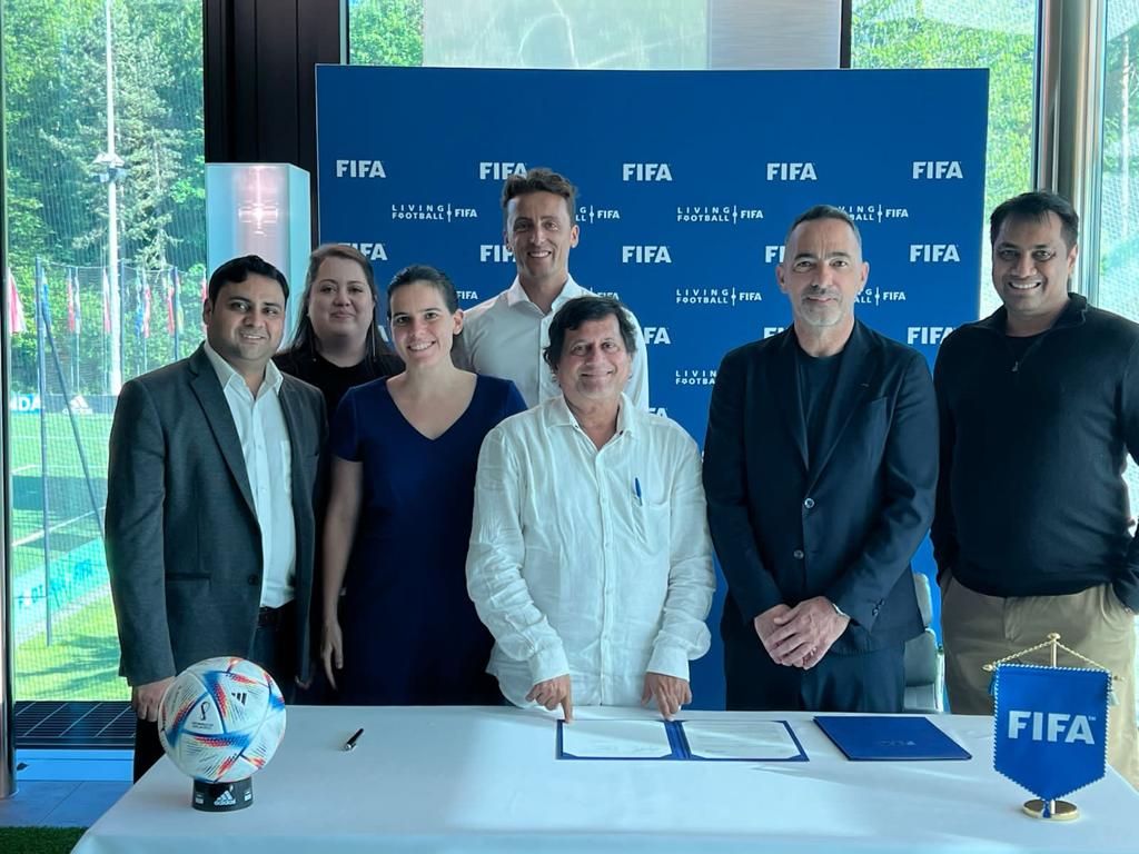 kissfoundation's tweet photo. A historic day for KISS as we sign the Letter of Intent with FIFA Foundation for promotion of Football at grassroots. 

This is the first time that FIFA has had such a tie-up with any academic institution in the world. https://t.co/5kvEhzo3nT