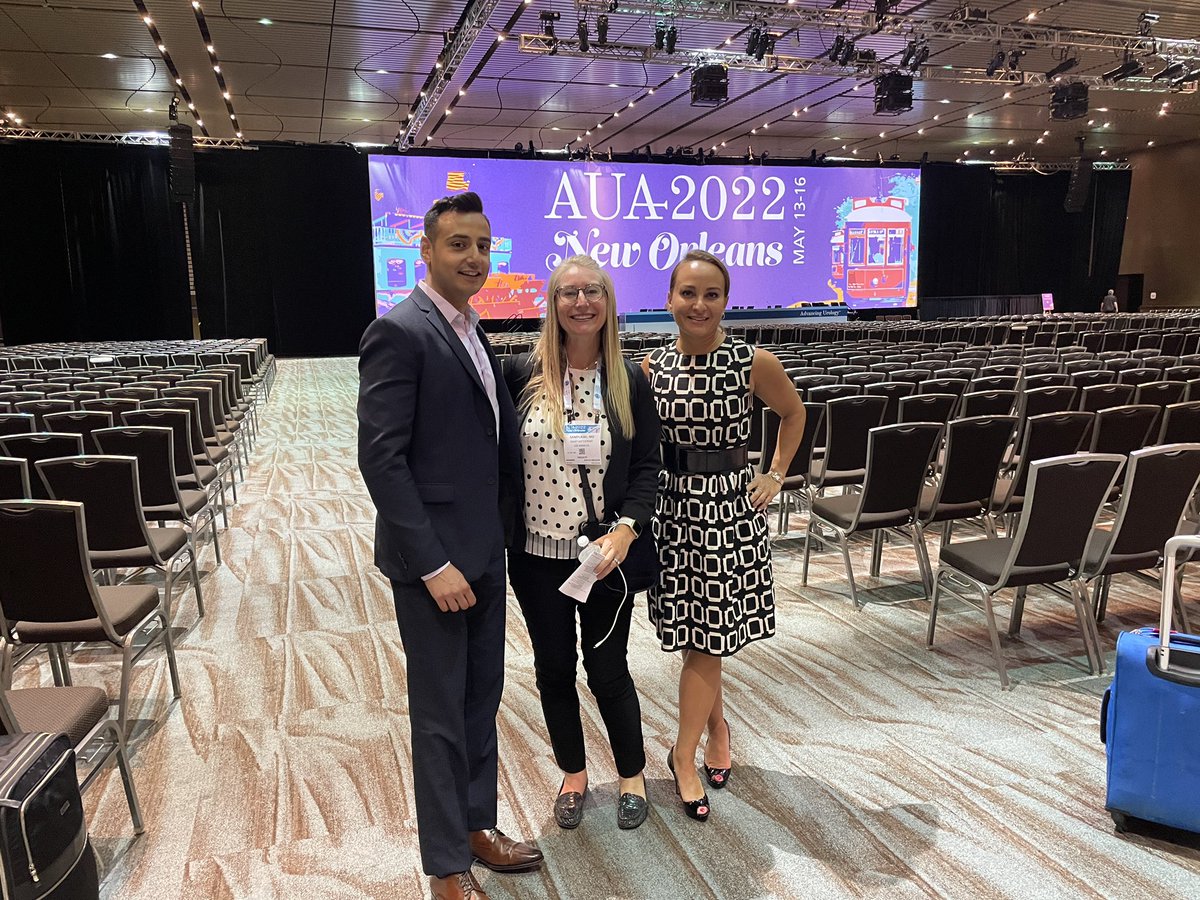 Closing out a wonderful #AUA2022… literally the 3 people in the plenary room! So great to learn in person, see friends, & get back to life! Looking forward to #AUA2023 already! Thanks for the memories @AmerUrological! @USC_Urology @so_uro #urology