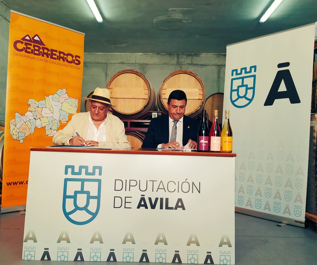 VinosdeCebreros's tweet photo. La @bodeganietos en #Navandrinal fue testigo de la firma del III Convenio entre @dipuavila y la #DOPCebreros.
La provincia de Ávila es grande y lo es más aún si trabajamos todos juntos 💪🏼🤝
#Ávila #queelritmonopare https://t.co/T2BSXkua0Z