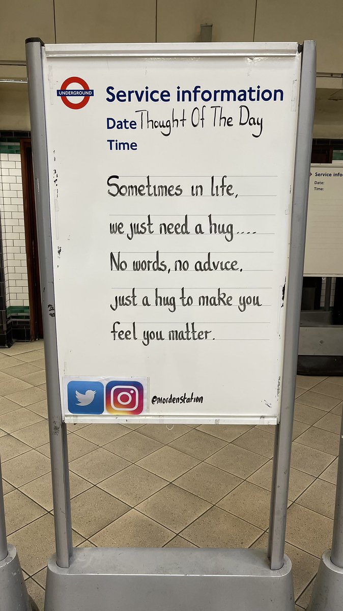 Thursday 19th May 2022 Thought Of The Day From Morden Station