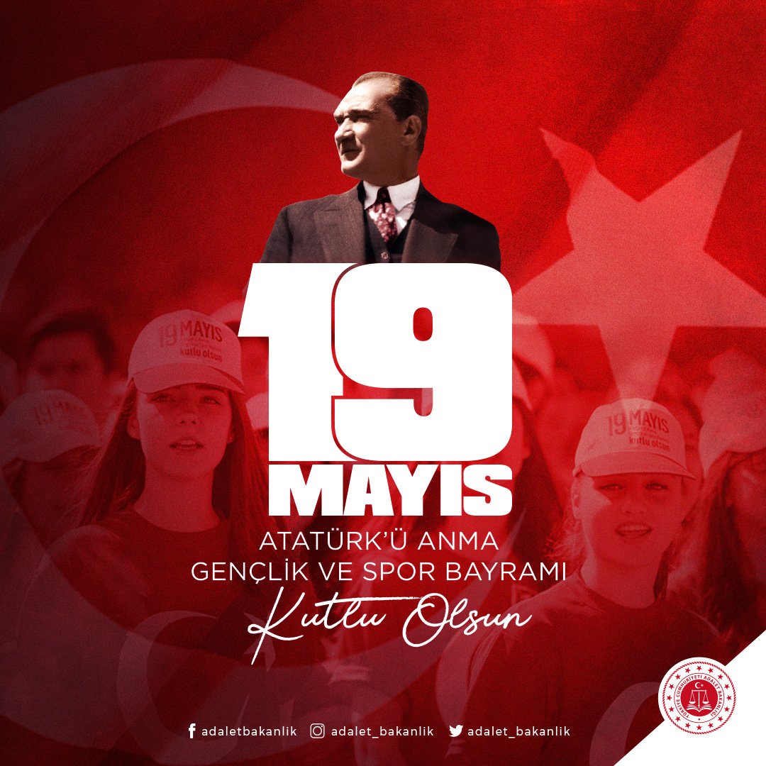 19 Mayıs Atatürk’ü Anma, Gençlik ve Spor Bayramımız Kutlu Olsun.🇹🇷

#19Mayıs