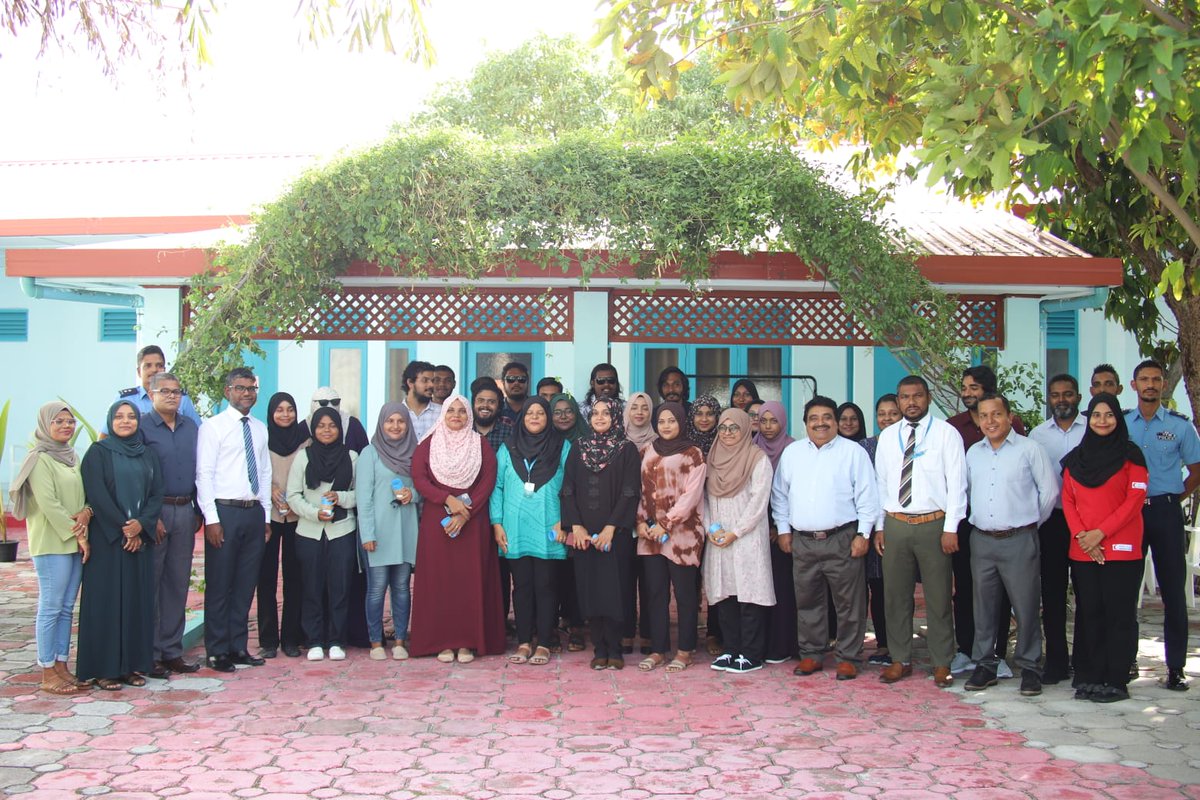 NCTCMaldives's tweet photo. Youth day of V.Atoll #HafthaRes starts with the opening remarks by @VaavCouncil President Shujau Ali. In today’s session 25 participates from across V.Atoll.
@MoYSCEmv @MoGFSSmv @PoliceMv @IUM_official @maldivianrc @MoEdumv @HopeforWomenmv https://t.co/1ToxH0XL8q