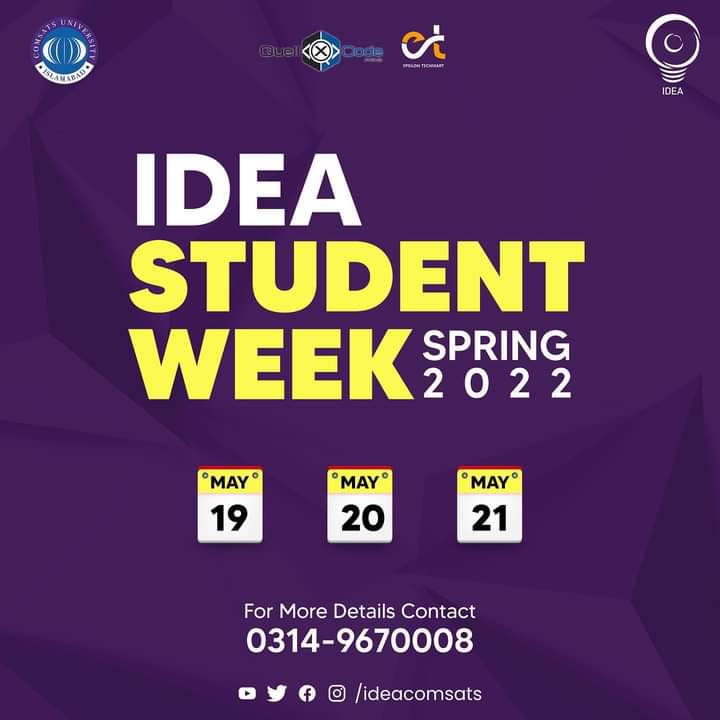 ideacomsats's tweet photo. A stress-filled week with sleepless nights and anxious atmosphere is finally over. Many of you might still be struggling with post examination fever, but don't worry since IDEA has got you covered!
#ideacomsats #cuinews #cuiofficial #letsgrowtogether #student #studentweek https://t.co/9GqGtRi4ie