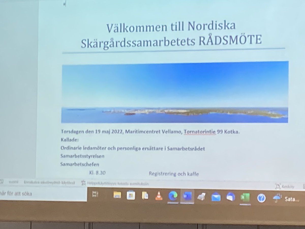 NSS Rådsmöte i Kotka börjar strax!
#skargardssamarbetet
