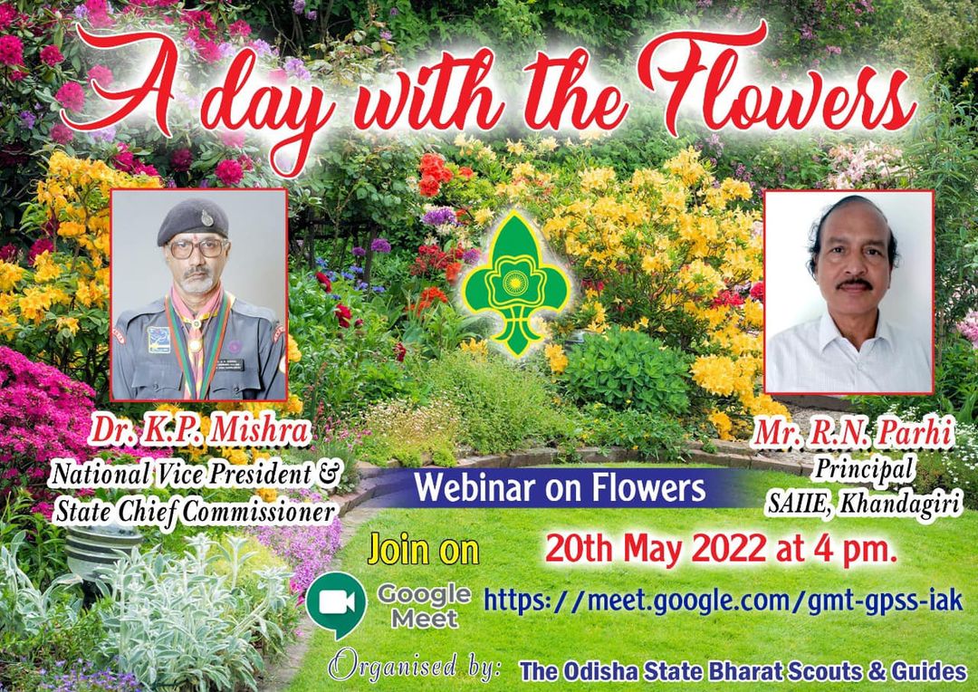 bsgodisha's tweet photo. Our Upcoming programme ๐
One day with the flowers on Friday, 20th May at 4pm through Google Meet : https://t.co/9vNwQ7lkuC
join positively ....
#GovtofOdisha
#CMOOdisha
#PmoIndia
#prdepartment
#bsgindia
#bsgindiaer https://t.co/6DOiQkAWAF