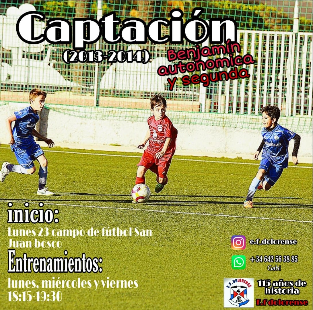 CAPTACIÓN BENJAMÍN AUTONÓMICA Y SEGUNDA. 🔴⚽️