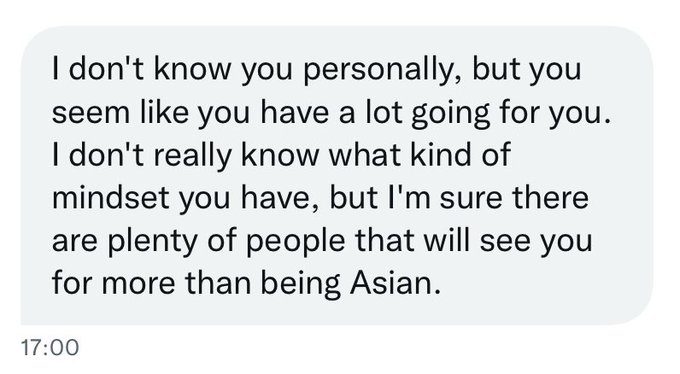 so I memed about people only liking me for being asian and now my DM&rsquo;s are flooded with nice strangers