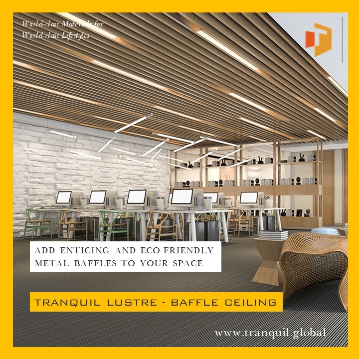 Adding #environmentfriendly #acousticbaffles to the #ceilings improves ventilation, lighting and security system.  

Explore: lnkd.in/dch7YnWC
Contact us:
Call: 1800 1234 998
Email: info@tranquil.global
#acousticdesign #interiordesign #bestacousticbaffles #soundproofpanels