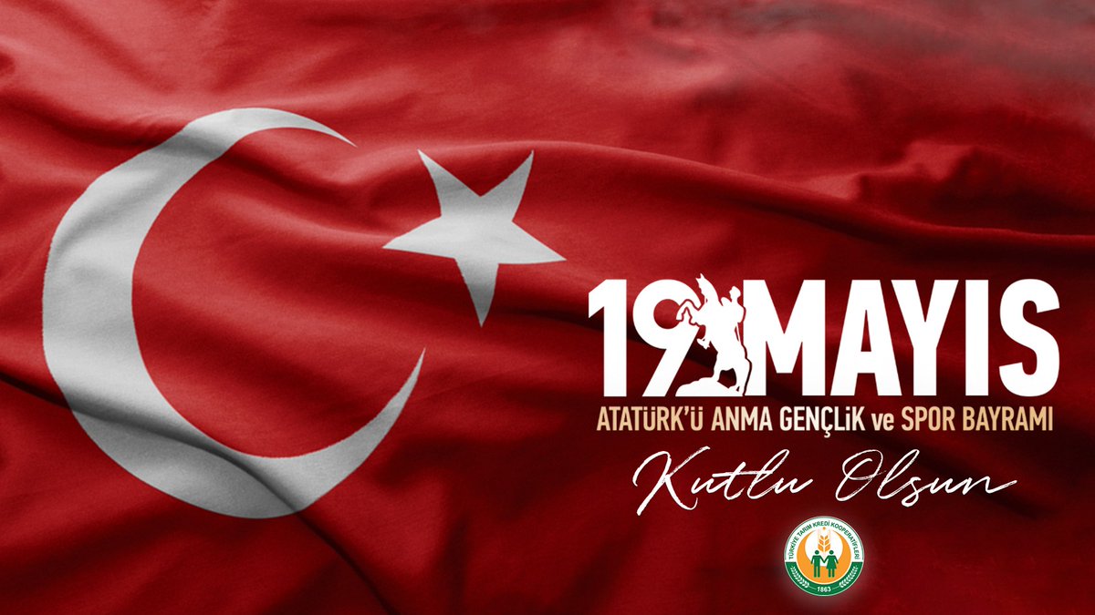 tarimkredi's tweet photo. Milletimizin eşsiz mücadelesi ve üstün fedakârlıklarıyla kurulan Cumhuriyetimizin geleceğini emanet ettiğimiz gençlerimizin #19Mayıs Atatürk'ü Anma Gençlik ve Spor Bayramını kutluyor, Mustafa Kemal Atatürk ve millî mücadele kahramanlarımızı saygı, minnet ve rahmetle anıyoruz. https://t.co/VL9VA6zGYd