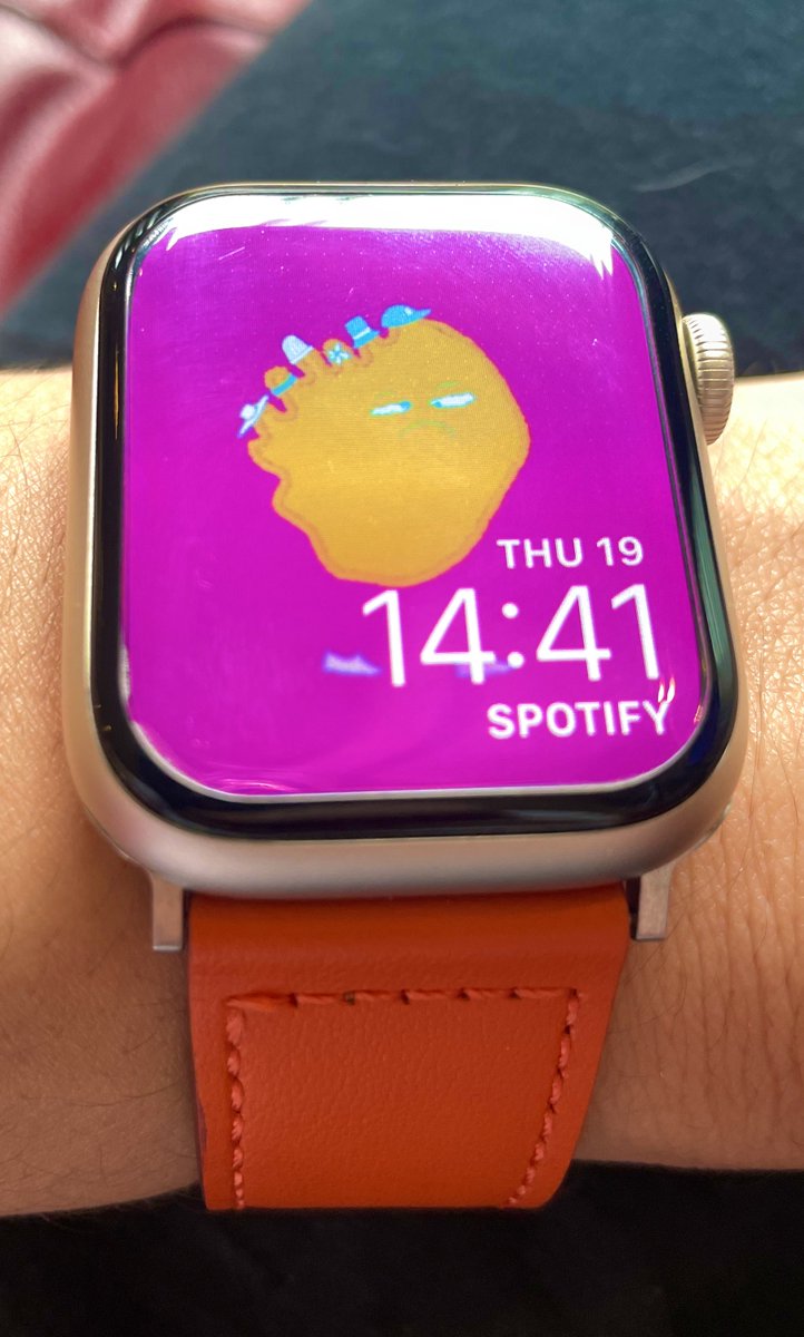 Mo1_oli's tweet photo. 新しいApple Watchのバンドはテンション上がる!!😊
#apple #applewatch #NFT #wavyghost #illustration #art #artist #アート #イラスト https://t.co/ZZ0yKMKkQ3