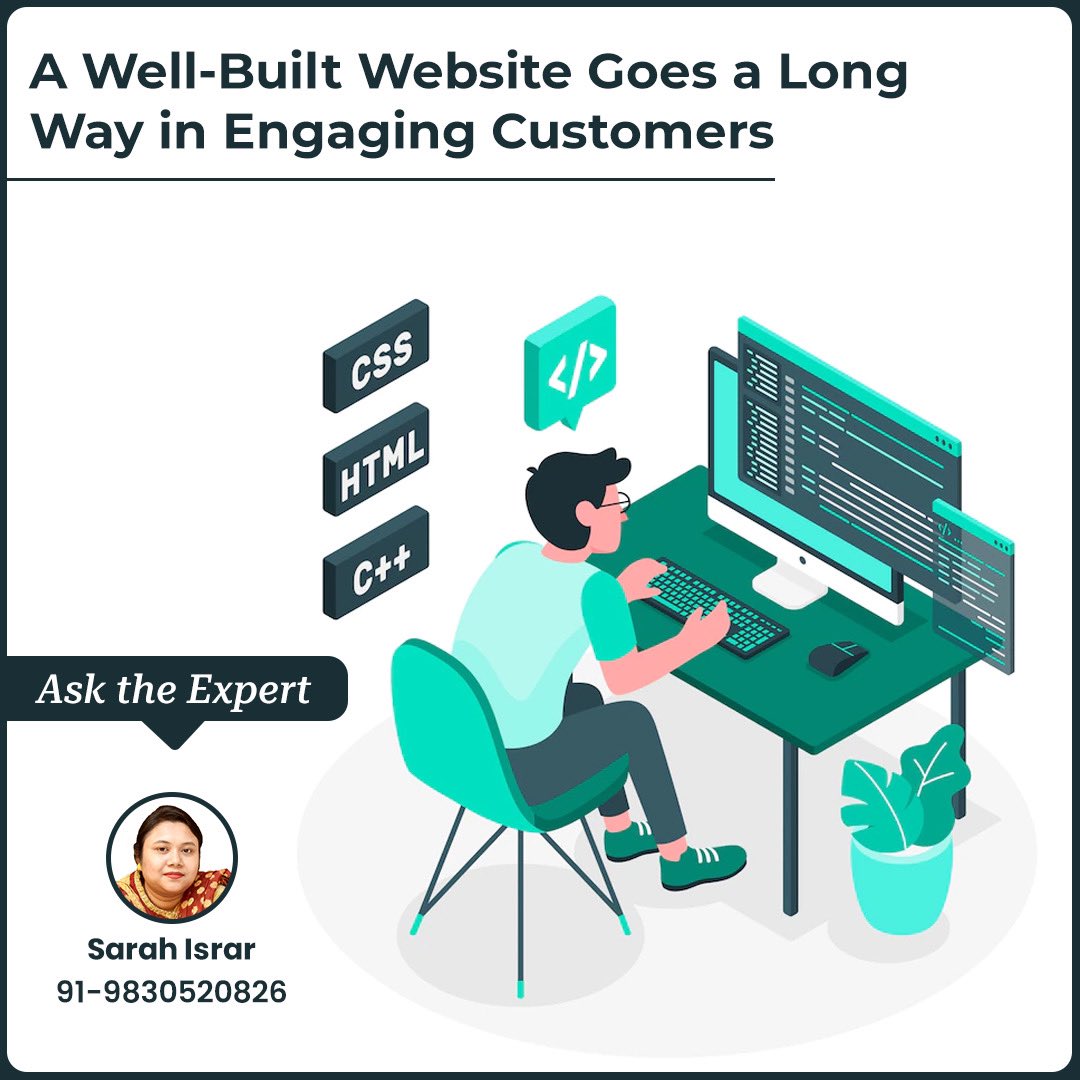 SarahIsrarTweet's tweet photo. The seven qualities of a great website are listed below:
a) Well designed and functional
b) Easy navigation
c) Mobile optimized
d) Fresh content
e) Readily accessible location and contact
Are you looking to build a website with all the above-mentioned features? https://t.co/jRwD1L8qUY