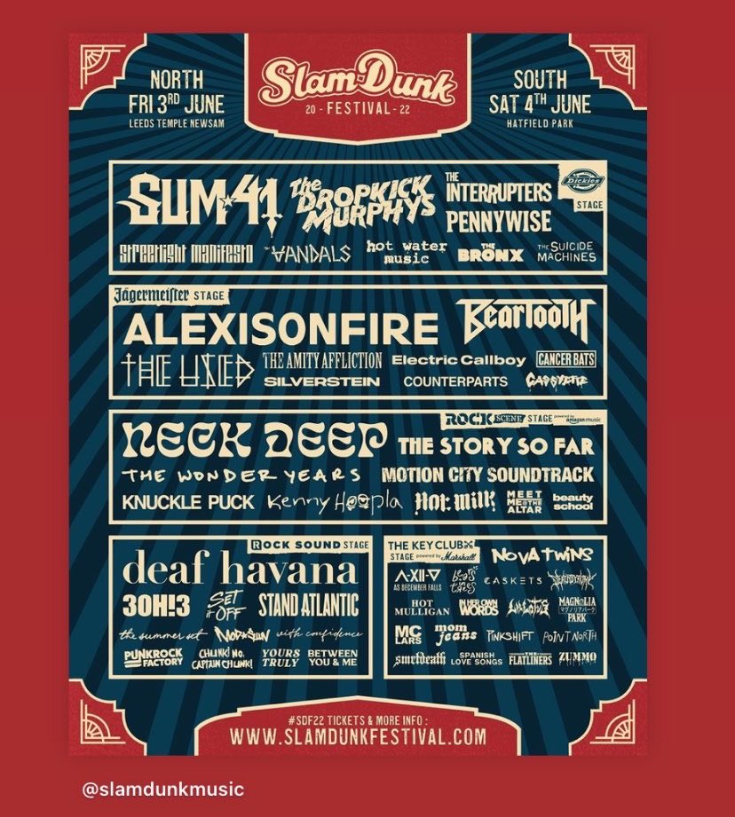RLH_18's tweet photo. Two tickets for @SlamDunkMusic South 4th June up for sale on @Twickets less than face value! https://t.co/a79YDI3SJW https://t.co/DMyialC0CG