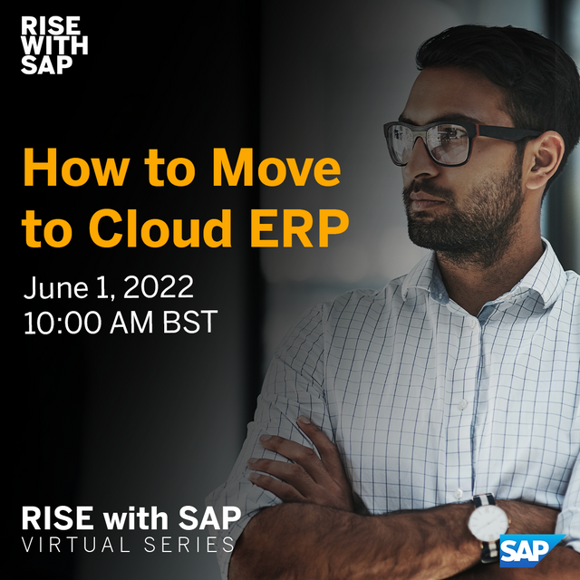 jonkersrob's tweet photo. β
How can your institution move to cloud ERP? Watch the #RISEwithSAP Virtual Series to learn why organizations are embracing #cloud ERP and how they got there #sapclouderp #saphighered #s4hanacloud @saphighered π» Register here: https://t.co/NdeTxdazRu https://t.co/HShpugEbgZ