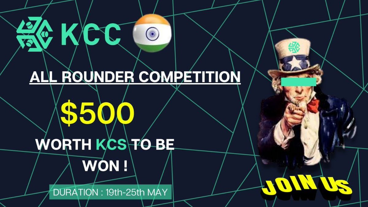 KCCOfficialIND's tweet photo. Are you a KCC maxi?
Prove it by joining/following all these socials and mentioning 3 friends in the comments.

https://t.co/3CLjrBSDxE https://t.co/E7sYSh631O
https://t.co/NNxkYR5wdW

Reward: 500$ worth KCS
Duration: 19th May- 25th May

25 people will win 20$

@KCCOfficialTW https://t.co/o8787FNQVm