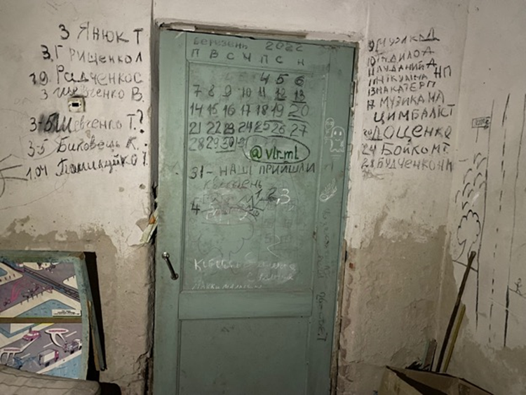 If you look at the right side of this door, you see 10 names who died while held at Yahidne school basement in suffocating conditions. All of them older people. Those stories are particularly haunting. More from <a href="/hrw/">Human Rights Watch</a> about evident Russian war crimes here: hrw.org/news/2022/05/1…