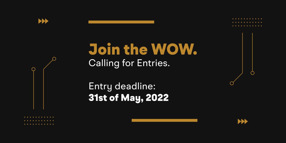 When we say WOW, you say NOW!

📣 WOW 
is
🗣️ NOW 

So, have you registered yet? Calling for entries.

👉 Eligible work entries: 2020-2022 
👉 Registration entry: Rs. 8000/- 
👉 Entry deadline: 31st of May, 2022
#WOWisnow
#wowawards #wowawards #wowawardsasia