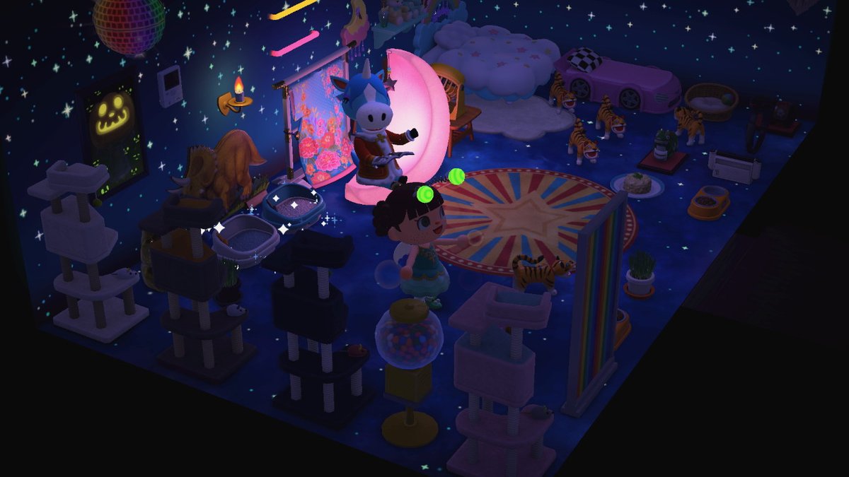 jendewph's tweet photo. ♥♡ #DailyJulian came over to hang in my boudoir i caught a fun scene the other day i celebrate #Reneigh #Tom #Buck and, ofc #Zucker such a possy vibes #CrescentMoonChair #PumpkinCrop #StageRug #HelloKittyPlanter #AnimalCrossing #JuliansPhoto #ACNH #NintendoSwitch https://t.co/O2xRq1PqTt