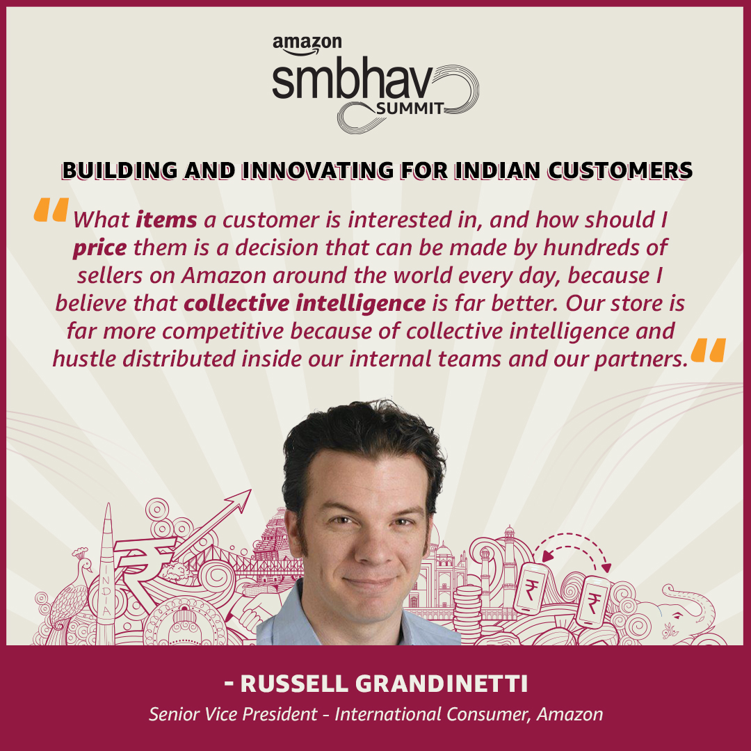manish_tiwary's tweet photo. Enjoyed listening to Russell Grandinetti and Sudhir Sitapati from Godrej, speak on the importance of constant innovation, and how it is key for business growth. #AmazonSmbhav2022. Watch sessions at Smbhav live at https://t.co/Dohkrj1g9l https://t.co/VrCImlLBtV