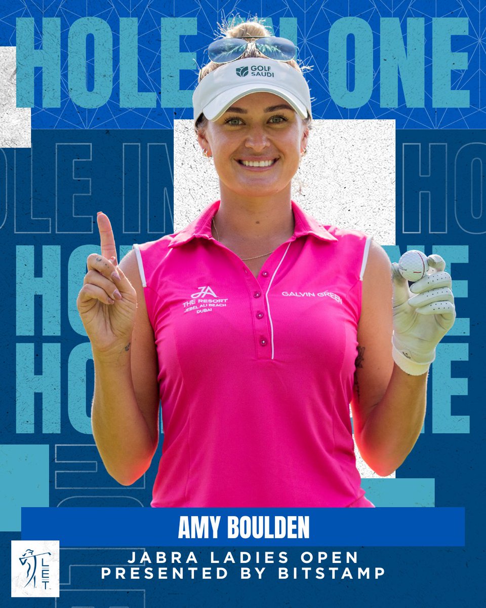🥳 𝐀𝐂𝐄 𝐅𝐎𝐑 𝐀𝐌𝐘 🥳 

Congratulations to <a href="/amy_boulden/">Amy Boulden ✌</a>, who made a hole-in-one on the 167-yard eighth hole today

#RaiseOurGame | #JabraLadiesOpen