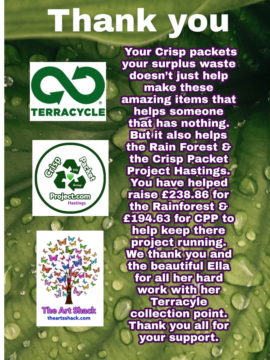 Your all Amazing 👏🏼👏🏼👏🏼👏🏼🤩💚♻️🌎
#terracycle #amazing #help #helpingothers #charity #youcanhelp #helpingoneuseplastic #stoplandfill #landfill