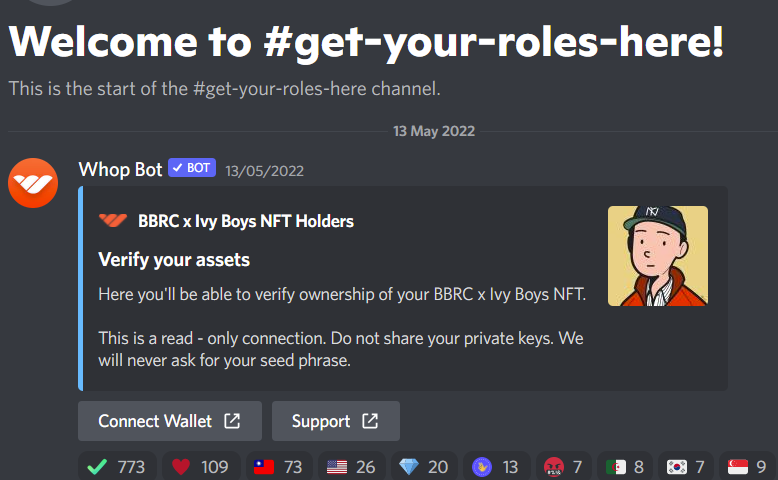 bbothaj's tweet photo. @NFTGEE330 @BBRCOfficial Hey- I worked out how to do it- you need to get you role and connect your wallet, so it can verify you are an owner. https://t.co/toIrJVXUYY
