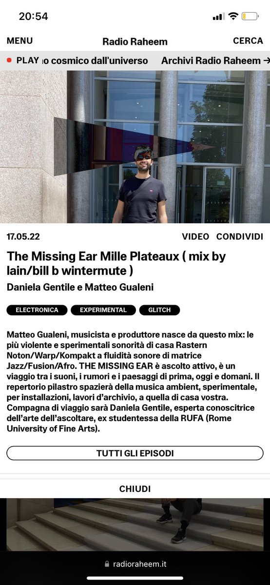 missing__ear's tweet image. Tracklist out now! Check it out @RadioraheemMi website 💫 #radioshow #triennaledimilano #themissingear #tme