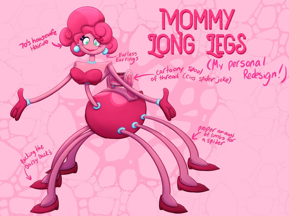 julian_draws's tweet photo. I also made my own personal redesign of Mommy Long Legs for fun! I  wanted to bring out more of the spider aspect in her appearance along with playing with the “Mommy”ness! I love this character so so much and I hope you guys like this look too!
#PoppyPlaytime #mommylonglegs https://t.co/5KE9cZcGqV