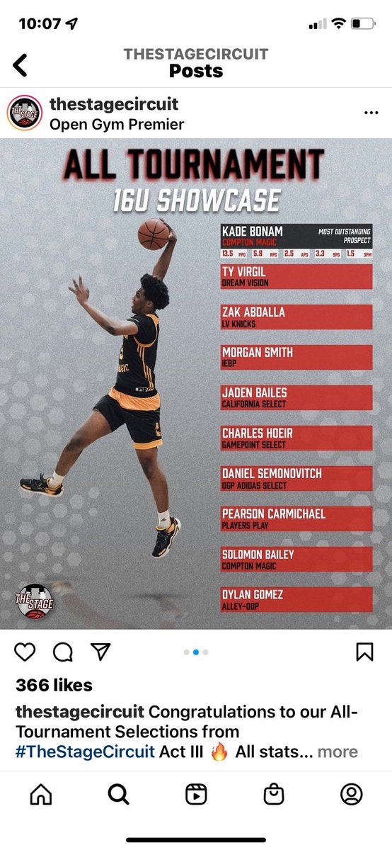 2025’ Zak Abdalla had a great weekend avg 13ppg and leading our 16U Select to a 3-1 record. Congratulations to Zak on being an All Tournament Selection.