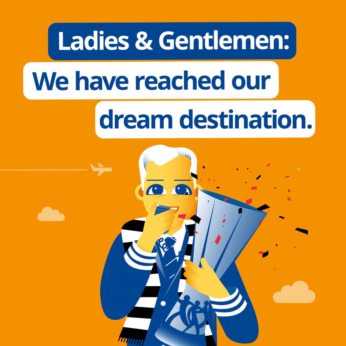 SunExpress's tweet photo. As the official partner airline, we congratulate @Eintracht on their victory. 🏆 Our plane is ready to bring the winners home for celebrations 🥳✈️ As promised, free baggage allowance for the trophy is included 😉 #sge #EintrachtFrankfurt #sunexpress #iflysunexpress https://t.co/oEkIR5NuJ3