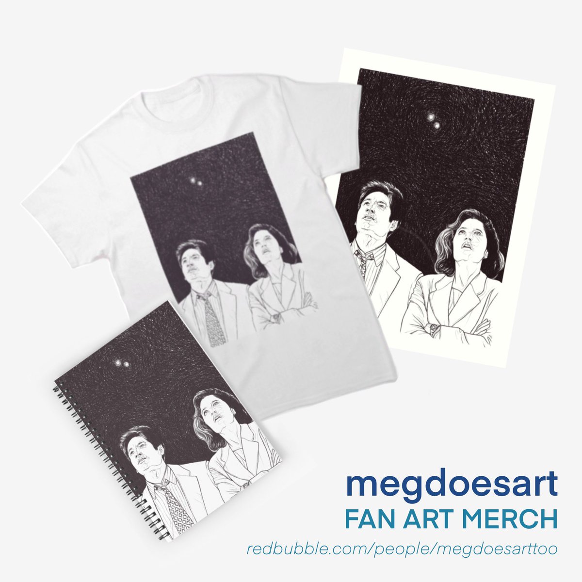 Prints for my latest piece “Look to the Skies” are available!!! //redbubble.com/shop/ap/109975… // #thexfiles #xfiles #fanart #redbubble #megdoesart