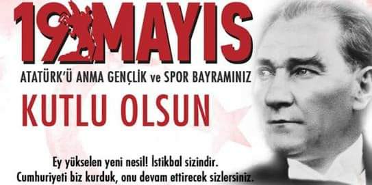Atatür ve silah arkadaşlarını rahmet ve minnetle anıyoruz #19MayısGençlikveSporBayramı kutlu olsun...