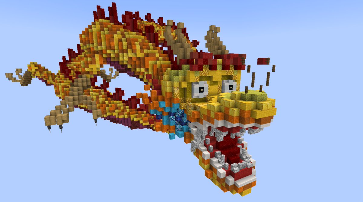ColoredvioletB's tweet photo. Day 4: Chinese Dragon! Also my first proper organic #minecraft #abuildaday #chinesedragon #minecraftbuild https://t.co/KDi1PUkuJ2