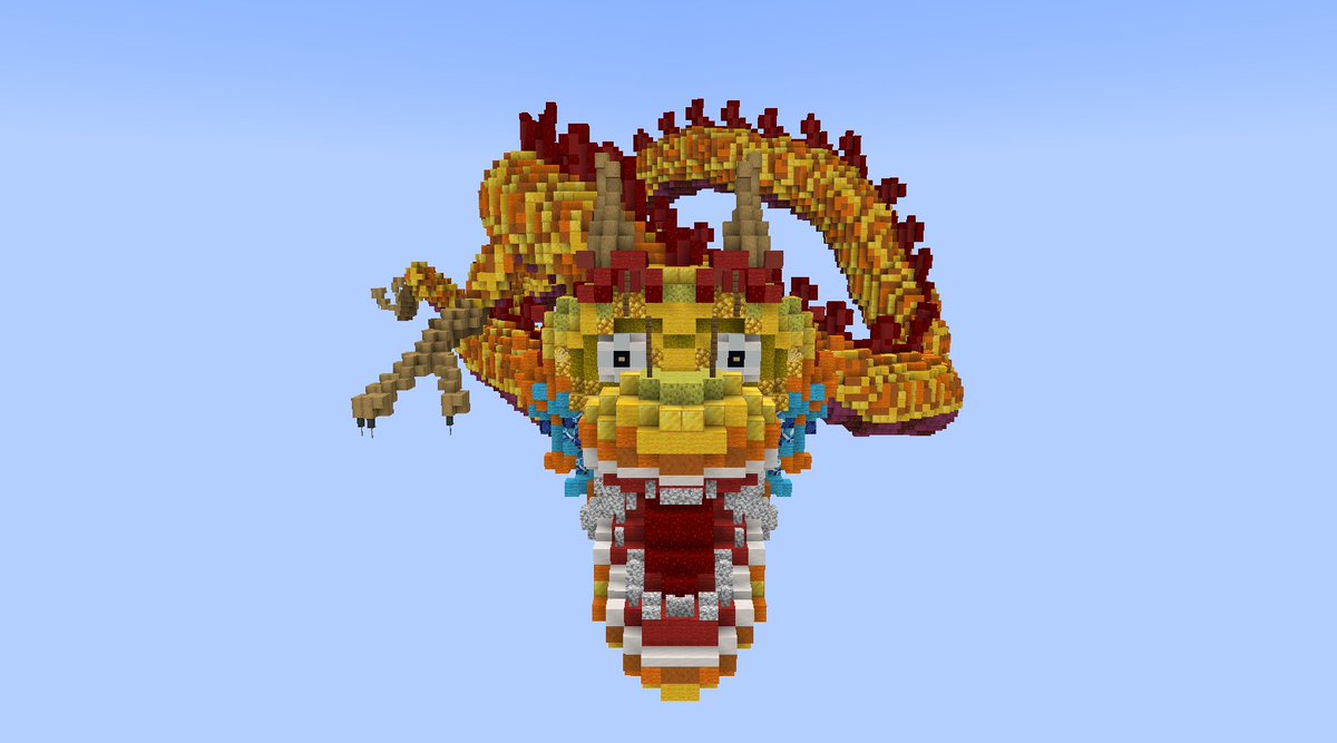 ColoredvioletB's tweet photo. Day 4: Chinese Dragon! Also my first proper organic #minecraft #abuildaday #chinesedragon #minecraftbuild https://t.co/KDi1PUkuJ2