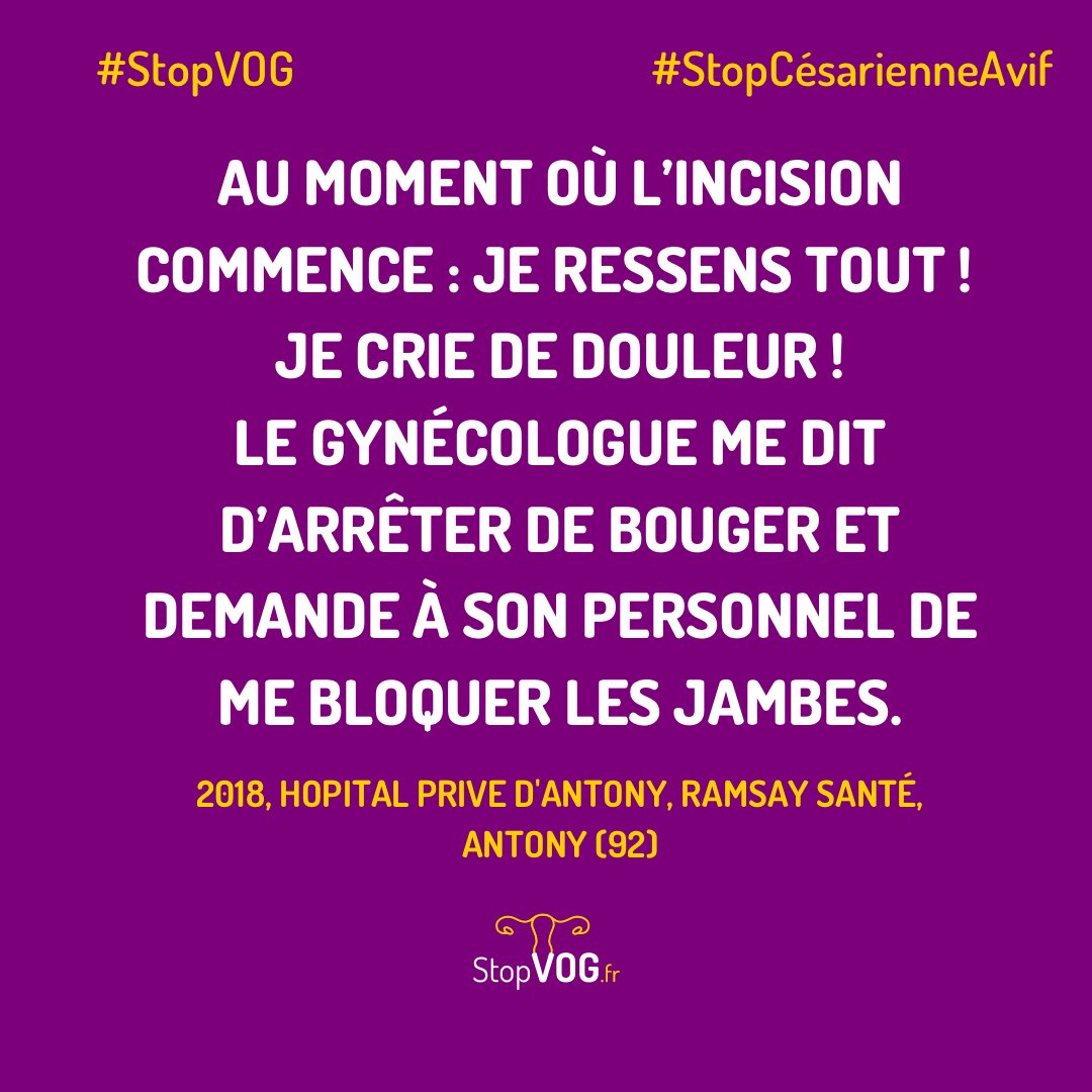 StopVOGfr's tweet image. 🔪 Césarienne à vif à l’Hôpital Privé d’Antony (92) du groupe @RamsaySante 🚨

⚠️ « Le boucher d’Antony » sévit aussi au bloc opératoire 😱

👉 Victimes ou témoin de violences à Antony : Envoyez-nous tj vos témoignages !
🗣 CONTINUEZ VOS PRÉCIEUX PARTAGES🙏❤️💜#StopOmerta 
1/2⤵️