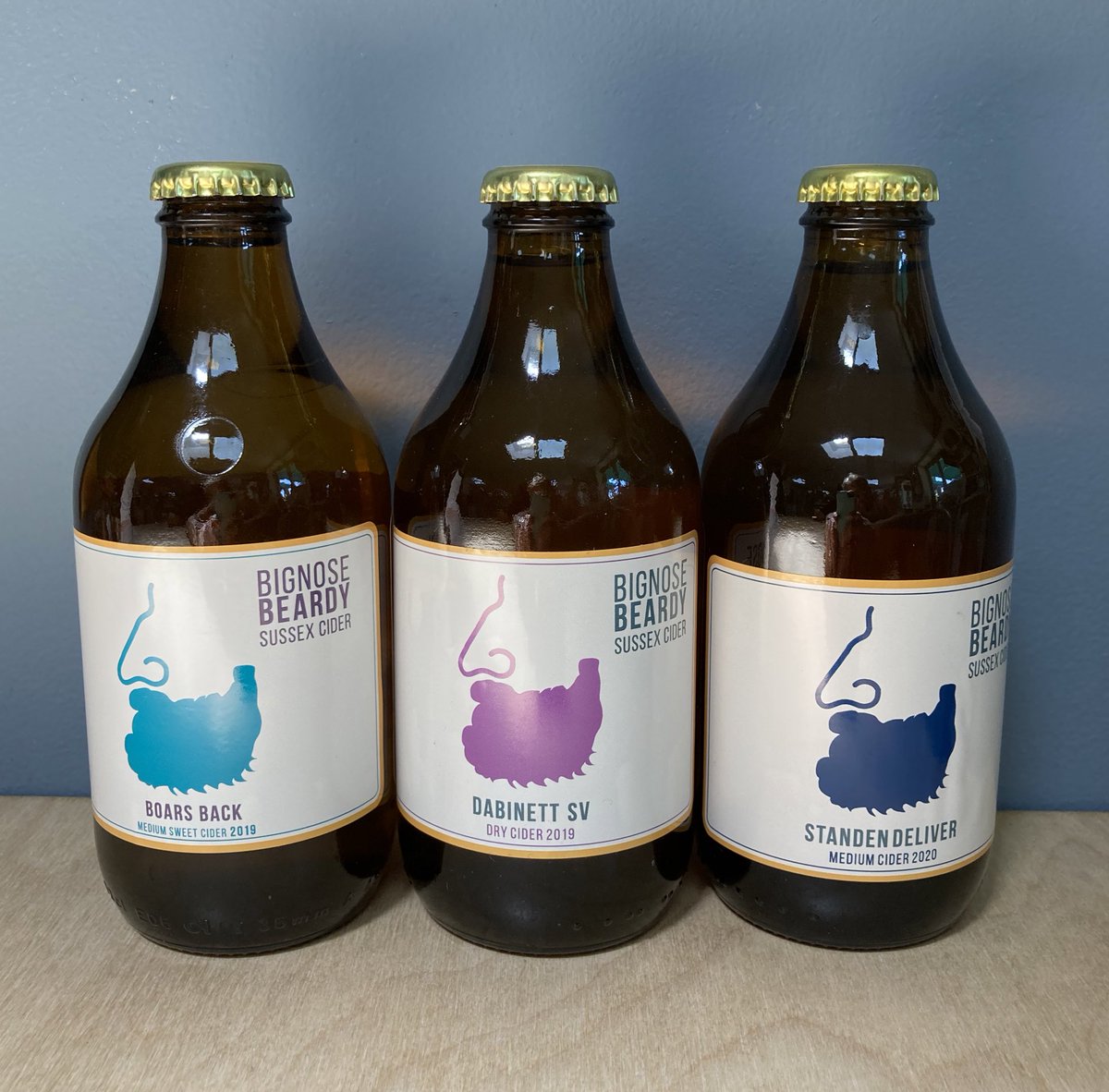 ChiddinglyShop's tweet photo. We have different flavours of @bignosebeardy ciders in stock, perfect refreshments for a sunny evening ☀️ 
.
#sussexcider #standendeliver #cider #shoplocal #chiddinglyshop https://t.co/tx7A1o8EPL