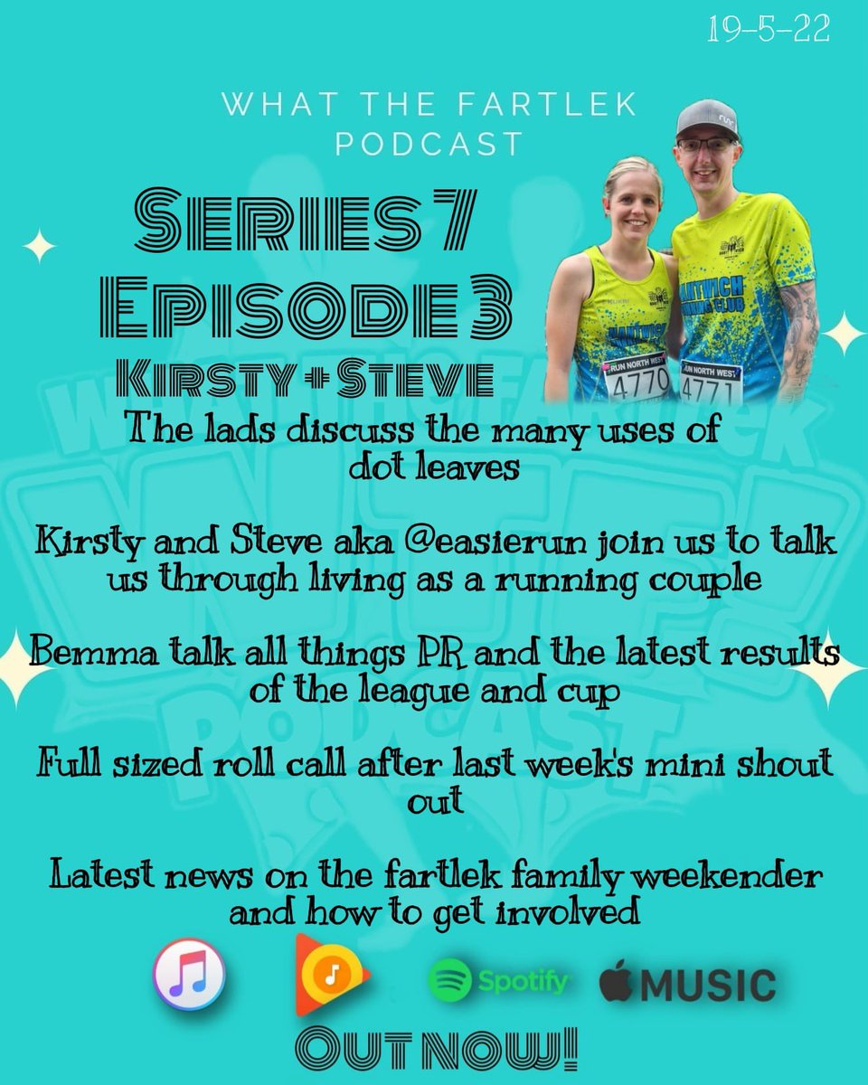 What The Fartlek (@whatthefartlek) on Twitter photo S7 Ep3 is here
Rob chats to Steve & Kirsty, better known as <a href="/EasierRun/">Easier Said Than Run</a>
Plus it is the end of week 1 of the WHAT THE FARTLEK LEAGUE. 🤟
Check us out below 👇
Apple - podcasts.apple.com/gb/podcast/wha…
Spotify - open.spotify.com/episode/1bp52r…
#fartlekfamily S7 Ep3 is here
Rob chats to Steve & Kirsty, better known as <a href="/EasierRun/">Easier Said Than Run</a>
Plus it is the end of week 1 of the WHAT THE FARTLEK LEAGUE. 🤟
Check us out below 👇
Apple - podcasts.apple.com/gb/podcast/wha…
Spotify - open.spotify.com/episode/1bp52r…
#fartlekfamily